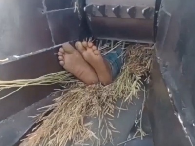 【閲覧注意】農業労働者さん、脱穀機に挟まれてスパゲッティみたいになってしまう…（動画あり）