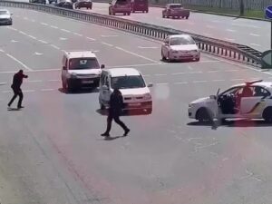 【閲覧注意】高速道路で怪しい車を停車させた警察官「フリーズ」→ やばい事になる（動画あり）
