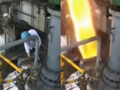 【閲覧注意】高圧タンクをメンテナンスしていた工場作業員さん、0.1秒で死亡する（動画あり）