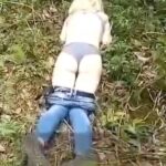 【リョナ】ロシア白人少女が鞭で打たれる！ドラッグに手を出したのがバレたらしい【動画】